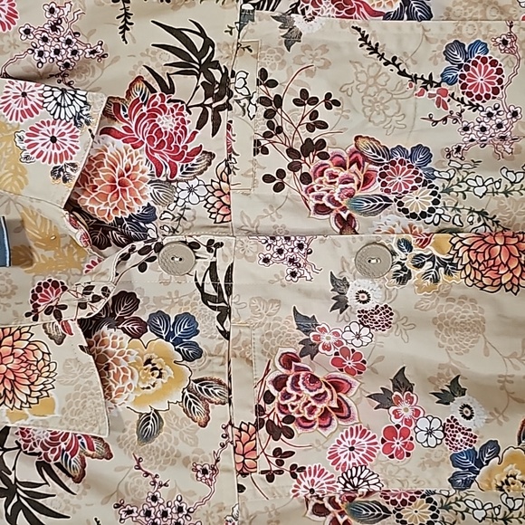 KORET 2pc Cotton Jacket Capri Set Sz 10 Spring Summer - Picture 2 of 7